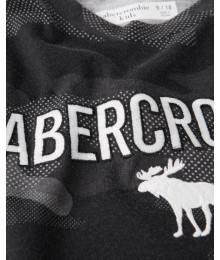  Abercrombie Black Camo Embroidered Logo Tee.